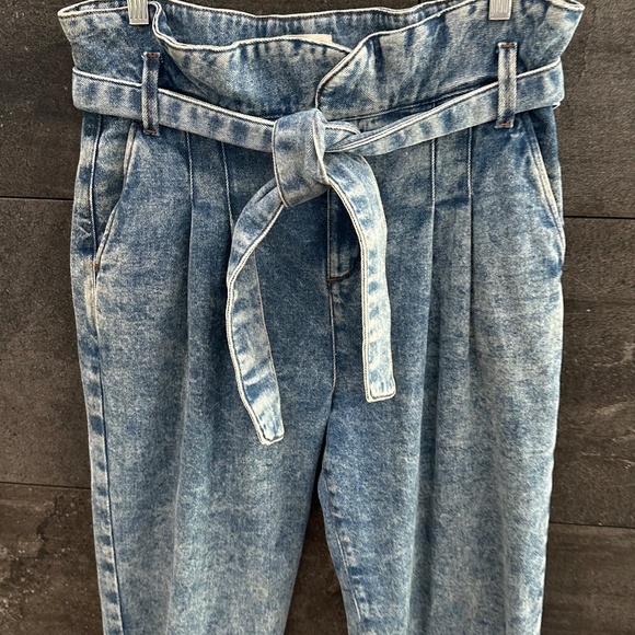 Sezane Austin Paper Bag High Waist Jeans Size 38 - Picture 8 of 13